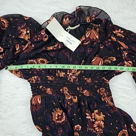 Ulla Johnson Adara Tiered-Ruffle Mini Silk Dress in Valerian NWT Size 4 - Picture 9 of 10